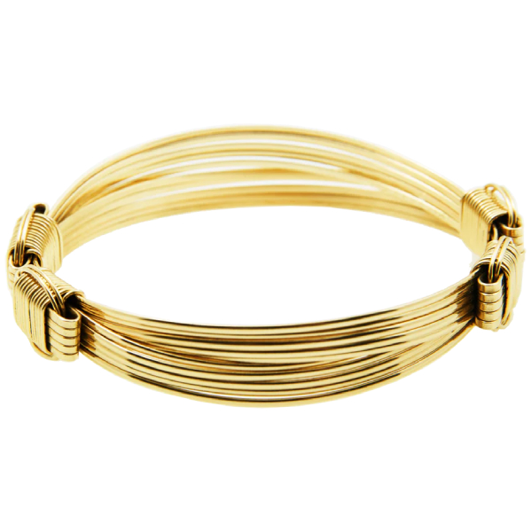Safari Jewelry Lightweight 14kt Solid Gold 5-Strand Bracelet, X-Small 1 Safari Jewelry Lightweight 14kt Solid Gold 5-Strand Bracelet