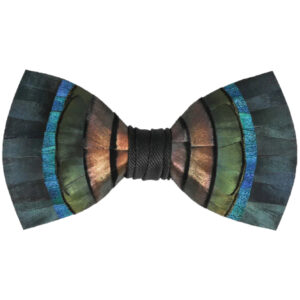 Brackish Henry Iridescent Copper, Navy, and Dark Green Bow Tie