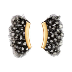 Brackish Deich Feather Statement Earrings