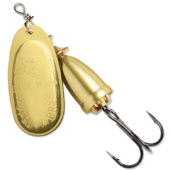 Blue Fox Classic Vibrax Spinner #2 - Gold/Gold 1 Blue Fox Classic Vibrax Fishing Lure - Gold/Gold