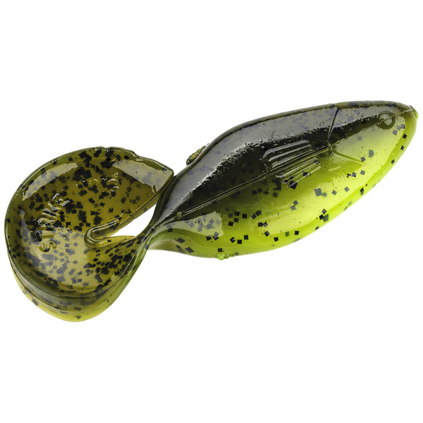 Strike King Rage Tail Shad - Green Pumpkin w/ Chartreuse Belly 1 Strike King Rage Tail Shad Fishing Lure - Green Pumpkin with Chartreuse Belly