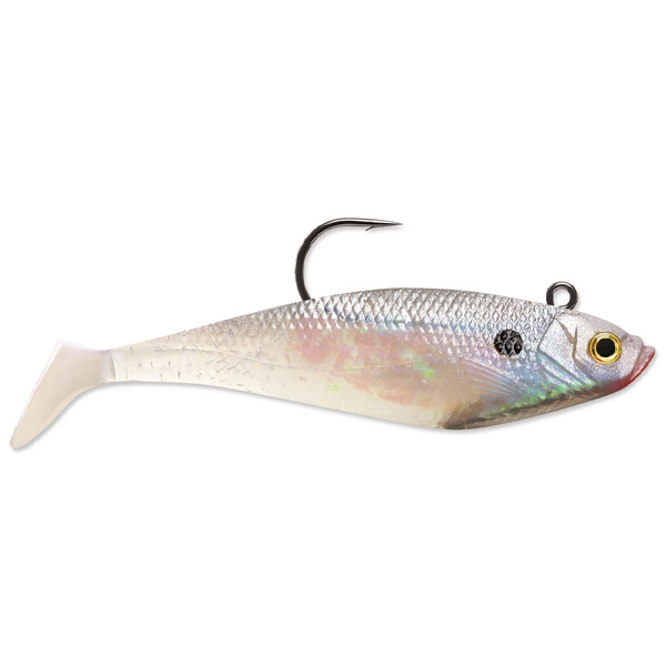 Storm WildEye Swim Shad Soft Bait Lures, 6" - Pearl 1 Storm WildEye Swim Shad Fishing Lure - Pearl