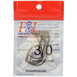 Fish Snax Lures Twistlock Hooks, 3/0
