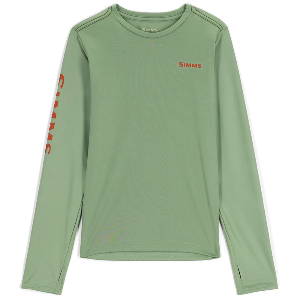 Simms Kid's Solar Tech Fishing Crewneck Shirt - Field/Bass or Regiment Camo Ocean 1 Simms Kid's Solar Tech Fishing Crewneck Shirt - Field/Bass