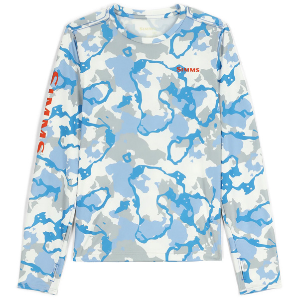 Simms Kid's Solar Tech Fishing Crewneck Shirt - Field/Bass or Regiment Camo Ocean 2 Simms Kid's Solar Tech Fishing Crewneck Shirt - Regiment Camo Ocean
