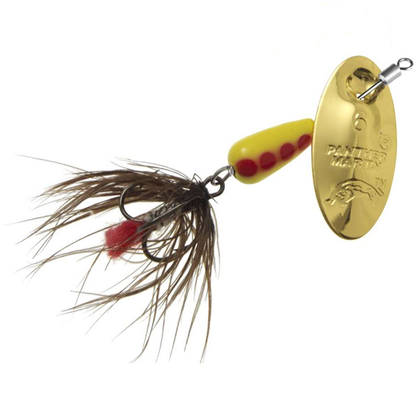 Panther Martin InLine SWIVEL Regular Fly Fishing Spinner Lure, 1/16oz - Gold/Brown 1 Panther Martin InLine SWIVEL Regular Fly Fishing Lure - Gold/Brown