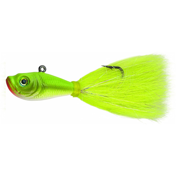 SPRO Bucktail Jig Lure, .75oz - Crazy Chartreuse 1 SPRO Bucktail Jig Lure - Crazy Chartreuse