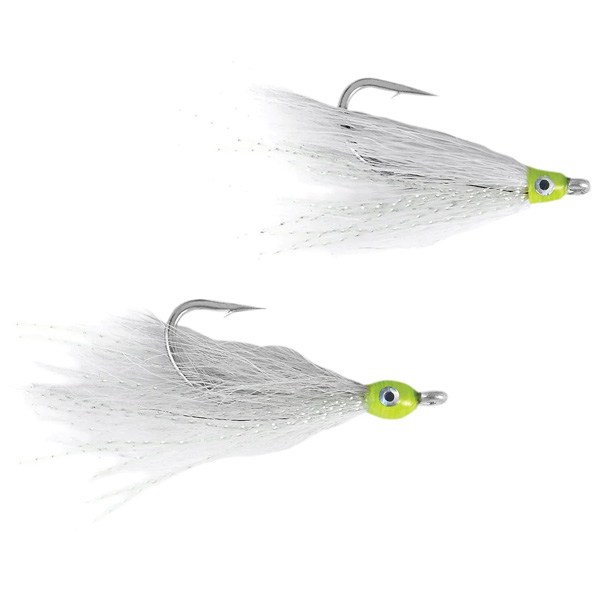 SPRO Bucktail Teaser Jig Lure, 3/0 - Glow 1 SPRO Bucktail Teaser Jig Lure - Glow