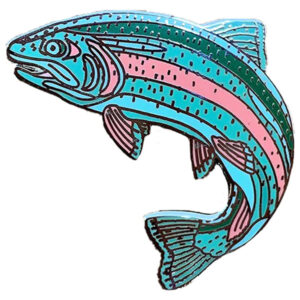 Noteworthy Paper and Press Trout Enamel Pin