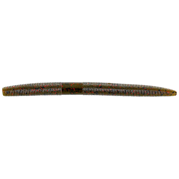 Yamamoto Baits Senko Fishing Lure, 5" - Green Pumpkin with Small Red and Large Black Flakes 1 Yamamoto Baits Senko Fishing Lure - Green Pumpkin with Small Red and Large Black Flakes