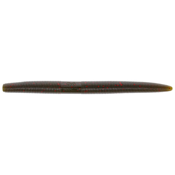 Yamamoto Baits Senko Fishing Lure, 6" - Green Pumpkin with Large Red Flakes 1 Yamamoto Baits Senko Fishing Lure - Green Pumpkin with Large Red Flakes