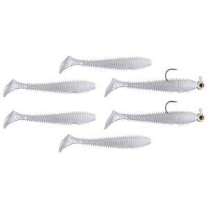 Perfection Lures Pre-Rigged Swimbait Lure Kit - White Flash