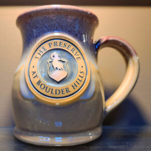 Preserve Deneen Pottery Tall Belly Mug - Light Dijon w/ Burgundy White