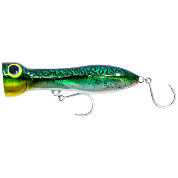 Nomad Tackle Chug Norris 120 Popper Fishing Lure, 4.75" - Silver Green Mackerel 1 Nomad Tackle Chug Norris 120 Popper Fishing Lure - Silver Green Mackerel