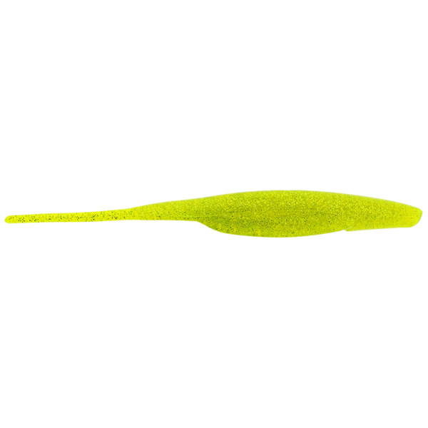 Bass Assassin Shad Fishing Lure, 7" - Chartreuse Silver Glitter 1 Bass Assassin Shad Fishing Lure - Chartreuse Silver Glitter