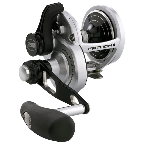 Penn Fathom II Lever Drag 2-Speed Conventional Reel, FTHII30LD2 1 Penn Fathom II Lever Drag 2-Speed Conventional Fishing Reel, FTHII30LD2