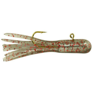 Berkley PowerBait Pre-Rigged Atomic Tubes Fishing Lures - Clear Brown Red Fleck