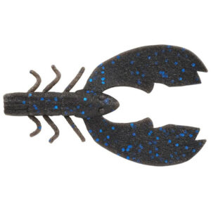 Berkley PowerBait MaxScent Chigger Craw Fishing Lures - Black Blue Fleck