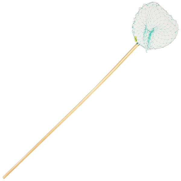 PROMAR 5' WOOD DIP NET 12"x14" 1 Promar 5' Wood Handle Nylon Mesh Crab Net