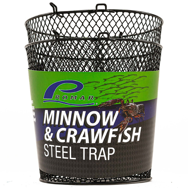Promar Minnow and Crawfish Steel Trap, 1.75" - Black Vinyl 1 Promar Minnow and Crawfish Steel Trap - Black Vinyl