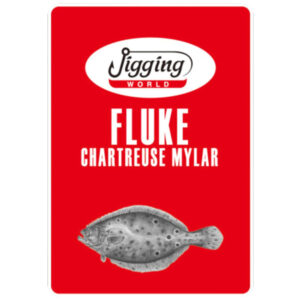 Jigging World Fluke Rig with Chartreuse Mylar Flash