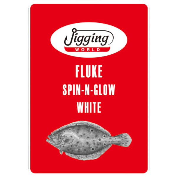 Jigging World Fluke Rig with Spin and Glow, White 1 Jigging World Fluke Rig with Spin and Glow, White