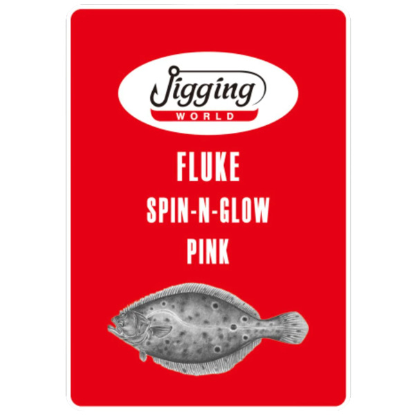 Jigging World Fluke Rig with Spin and Glow, Pink 1 Jigging World Fluke Rig with Spin and Glow, Pink