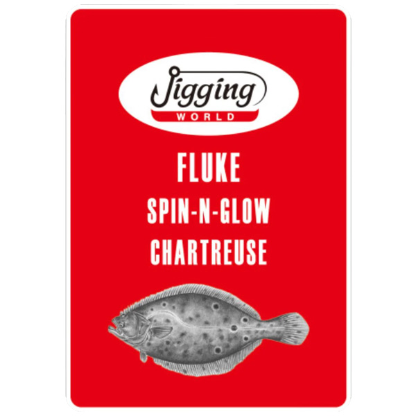 Jigging World Fluke Rig with Spin and Glow, Chartreuse 1 Jigging World Fluke Rig with Spin and Glow, Chartreuse