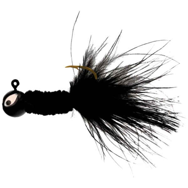 Eagle Claw Pro-V Crappie Chenille Jig Lures, 1/8oz - Black 1 Eagle Claw Pro-V Crappie Chenille Jig Lure - Black