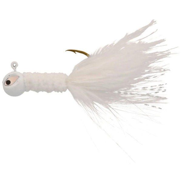 Eagle Claw Pro-V Crappie Chenille Jig Lures, 1/16oz - White 1 Eagle Claw Pro-V Crappie Chenille Jig Lure - White