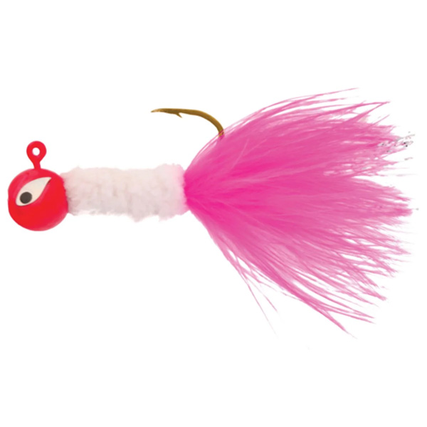 Eagle Claw Pro-V Crappie Chenille Jig Lures, 1/16oz - Pink/White 1 Eagle Claw Pro-V Crappie Chenille Jig Lures - Pink/White