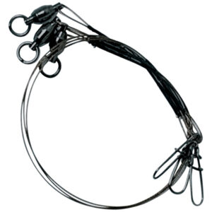 Eagle Claw Lazer Sharp Steel Leader with Ball Bearing Swivel and Dual Lock Snap