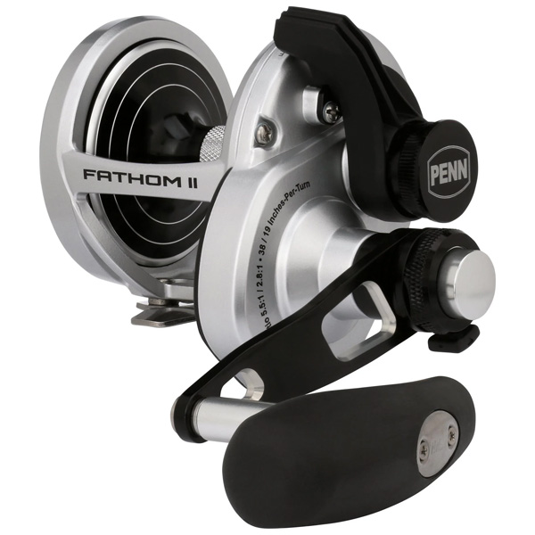 JW NEXUS JWNX701S-MH 1 Penn Fathom II Lever Drag 2-Speed Conventional Reel, FTHII30LD2LH