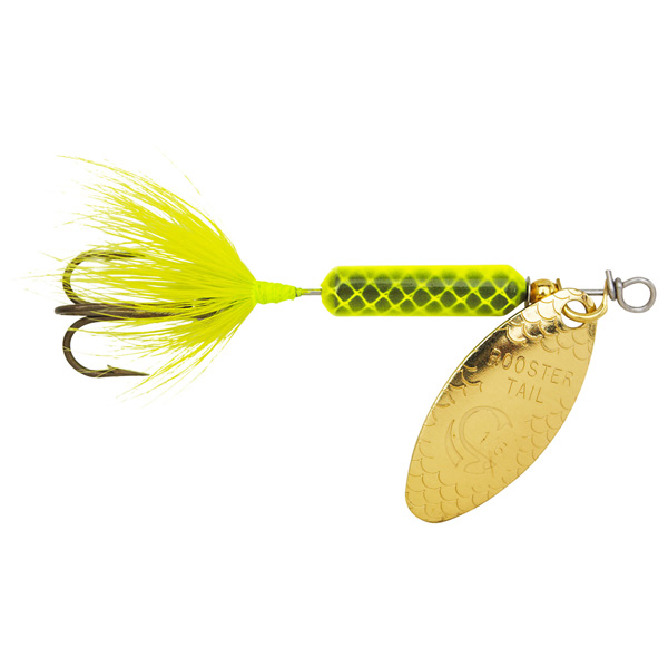 Yakima Bait Original Rooster Tail Treble Fishing Lure, 1/8oz - Chartreuse 1 Yakima Bait Original Rooster Tail Treble Fishing Lure - Chartreuse