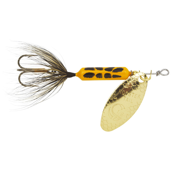 Yakima Bait Original Rooster Tail Treble Fishing Lure, 1/16oz - Yellow Coachdog 1 Yakima Bait Original Rooster Tail Treble Fishing Lure - Yellow Coachdog