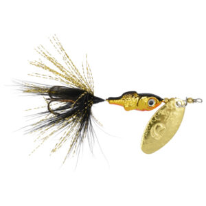 Yakima Bait Rooster Tail Minnow Treble Fishing Lure - Gold Flame
