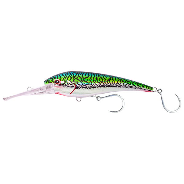 Nomad Tackle DTX Minnow 110 Sinking Fishing Lure, 4.25" - Silver Green Mackerel 1 Nomad Tackle DTX Minnow Sinking Fishing Lure - Silver Green Mackerel