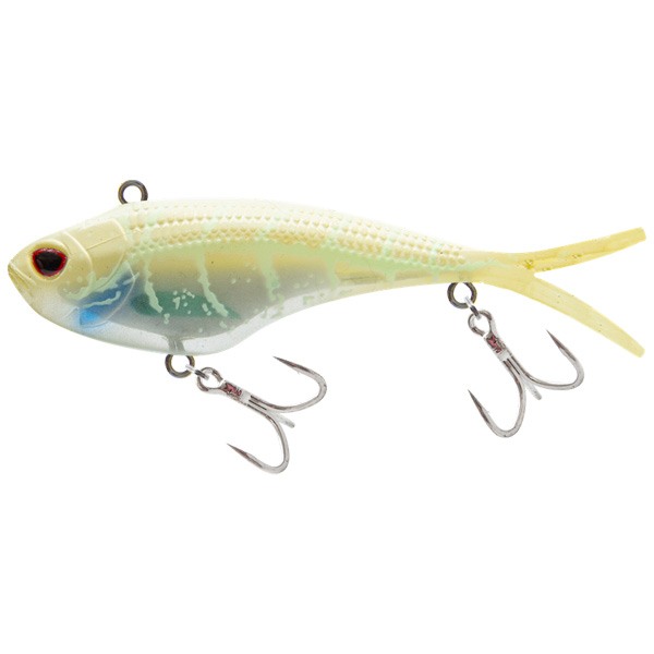 Nomad Tackle Vertrex Max 75 Vibe 3" - White Glow 1 Nomad Tackle Vertrex Swim Vibe Fishing Lure - White Glow