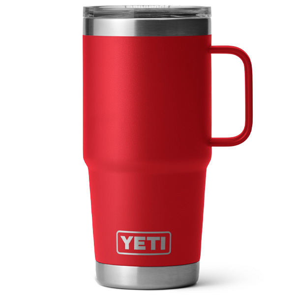 YETI Rambler Travel Mug with Stronghold Lid, 20oz - Rescue Red 1 YETI Rambler Travel Mug with Stronghold Lid, 20oz - Rescue Red