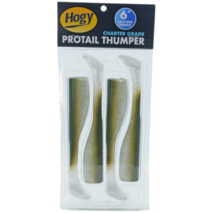 Hogy Lure Company Protail Thumper Swimbait Lures - Olive Ghost