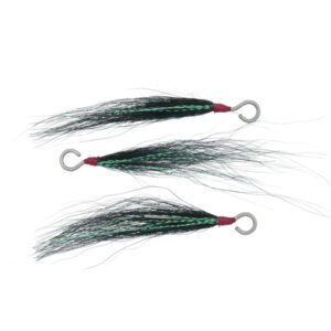 Hogy Lure Company Plug Flag Bucktail Teaser Fishing Lures, Large - Black