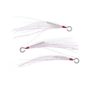 Hogy Lure Company Plug Flag Bucktail Teaser Fishing Lures, Large - White