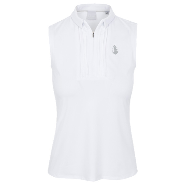 Preserve Dunning Freya Jersey Performance Sleeveless Polo Shirt - White 1 Preserve Dunning Freya Jersey Performance Sleeveless Polo Shirt - White