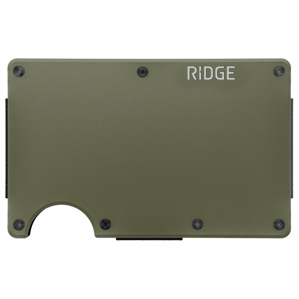 Ridge Wallet with Money Clip - Matte Olive 1 Ridge Wallet - Matte Olive