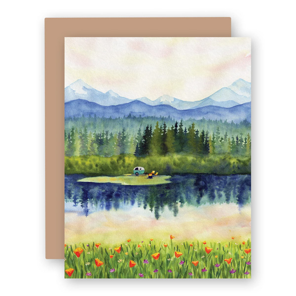 Watercolor Wednesday Summer Wanderlust Card 1 Watercolor Wednesday Summer Wanderlust Card