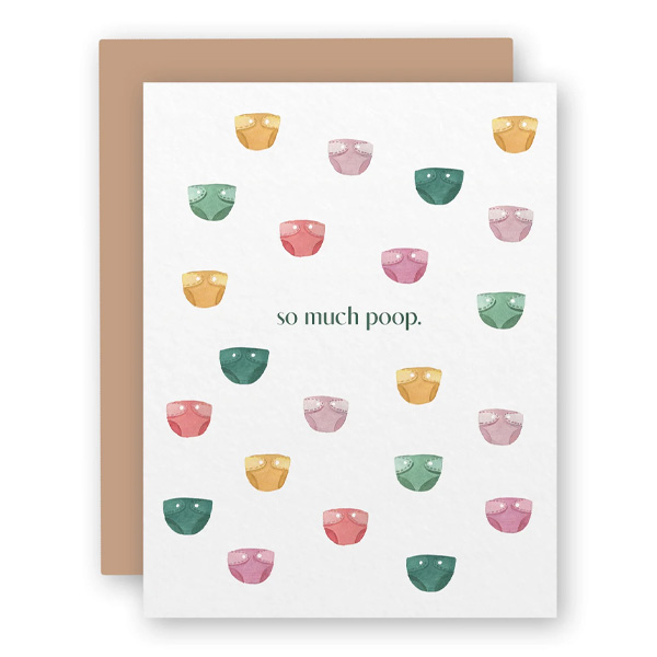 Watercolor Wednesday So Much Poop Baby Congratulations Card 1 Watercolor Wednesday So Much Poop Baby Congratulations Card