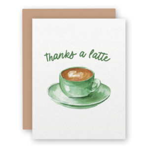 Watercolor Wednesday Thanks A Latte Thank You Card