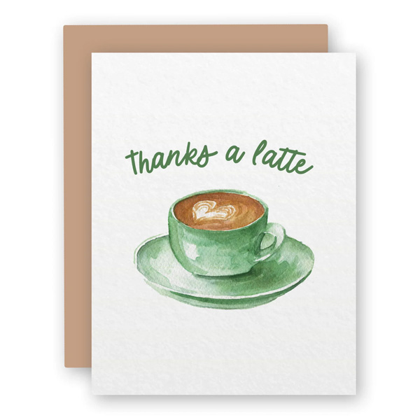 Watercolor Wednesday Thanks A Latte Thank You Card 1 Watercolor Wednesday Thanks A Latte Thank You Card