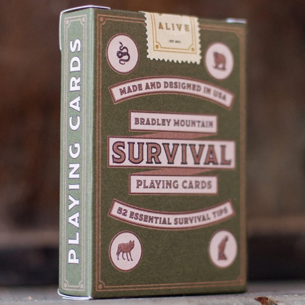 Bradley Mountain Survival Playing Cards - Green 1 Bradley Mountain Survival Playing Cards - Green