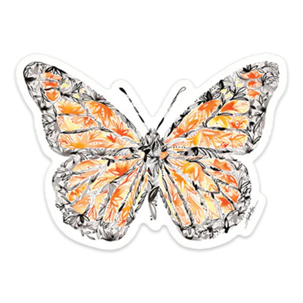 Amanda Klein Monarch Butterfly Vinyl Sticker 1 Amanda Klein Monarch Butterfly Vinyl Sticker